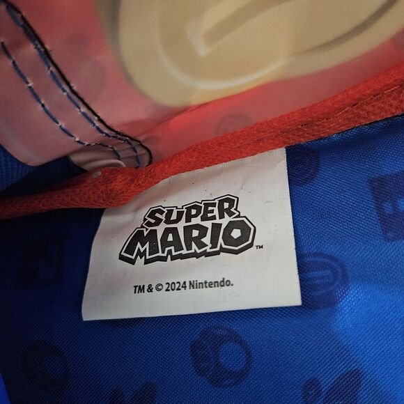 Nintendo Super Mario Backpack 17" Luigi Yoshi Padded Tablet Pocket Key Chain Kid - Picture 6 of 8
